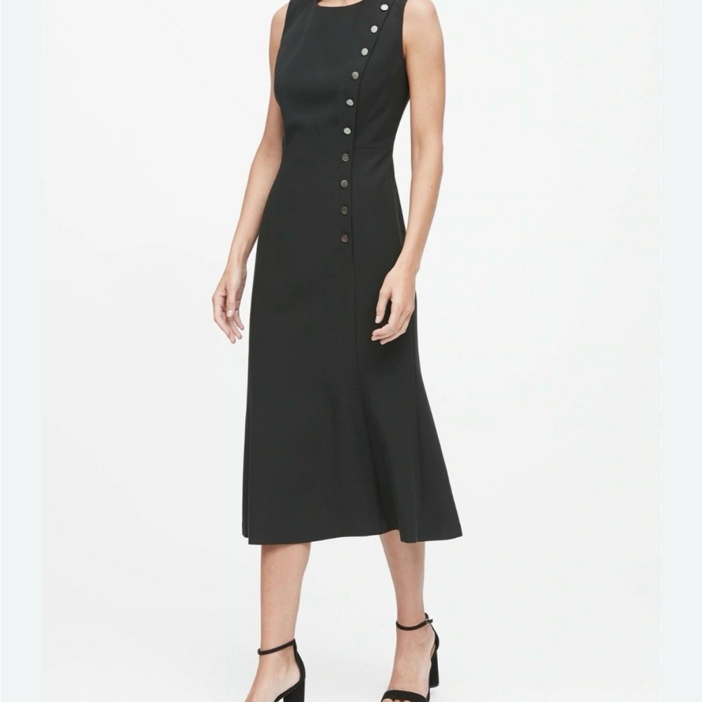 Banana Republic black midi dress, size 12